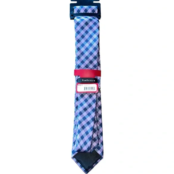 VanHeusen Purple Plaid Flex Collar - Picture 6 of 7